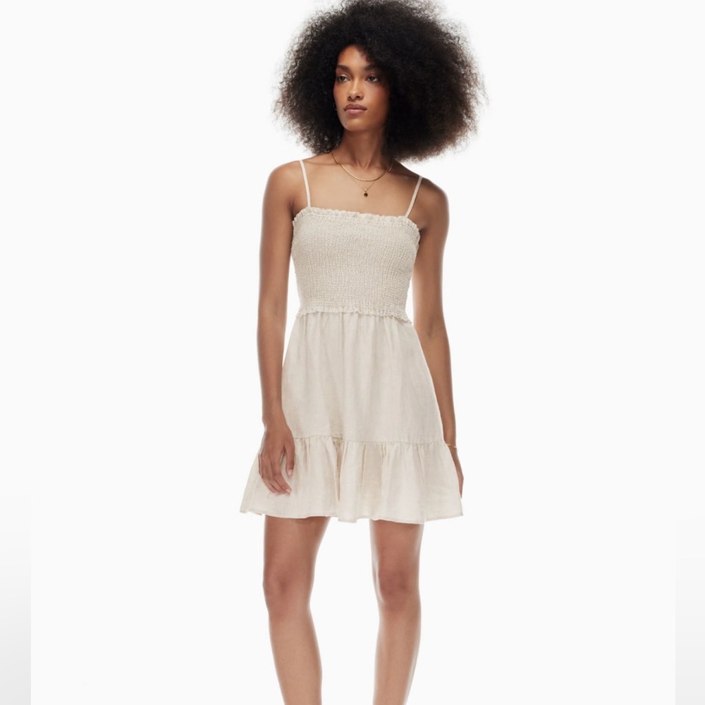 Aritzia Wilfred TEMPEST LINEN SLEEVELESS MINI DRESS Size S
